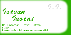 istvan inotai business card
