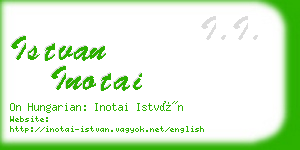 istvan inotai business card